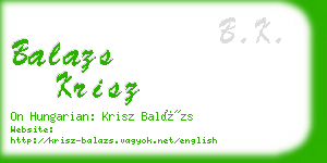 balazs krisz business card